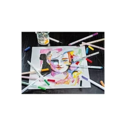 ROTULADOR STABILO ACUARELABLE PEN 68 BRUSH ARTY LINE PUNTA PINCEL EXPOSITOR DE 80 UNIDADES COLORES SURTIDOS