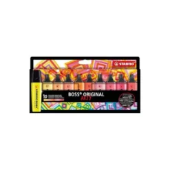 ROTULADOR STABILO BOSS FLUORESCENTE 70 ARTY LINE COLORES CALIDOS ESTUCHE CARTON DE 10 UNIDADES COLORES
