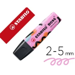 ROTULADOR STABILO BOSS FLUORESCENTE ORIGINAL PASTEL BY JU SCHNEE FUCSIA HELADO