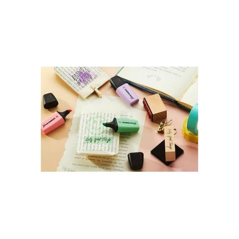 ROTULADOR STABILO BOSS FLUORESCENTE MINI PASTEL ESTUCHE DE 3 UNIDADES COLORES SURTIDOS
