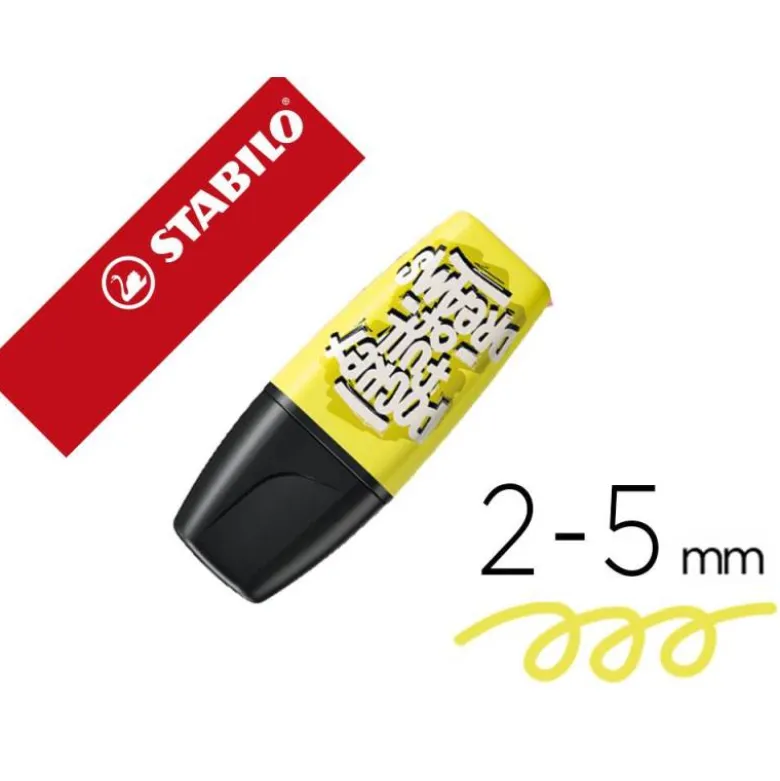 ROTULADOR STABILO BOSS MINI FLUORESCENTE BY SNOOZE ONE AMARILLO