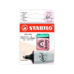 ROTULADOR STABILO BOSS MINI PASTEL LOVE ESTUCHE DE 3 UNIDADES PIZCA DE MENTA/RUBOR ROSA/TOQUE DE TURQUESA