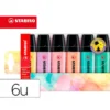 Rotulador Stabilo Boss Pastel Fluorescente estuche 6 unidades