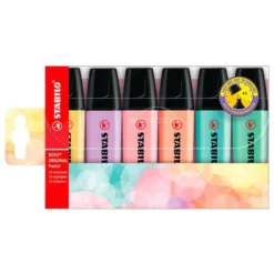Rotulador Stabilo Boss Pastel Fluorescente estuche 6 unidades