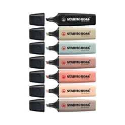 ROTULADOR STABILO BOSS PASTEL FLUORESCENTE 70 NATURE COLORS VERDE TIERRA
