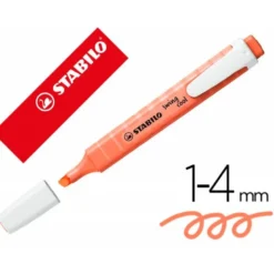 ROTULADOR STABILO FLUORESCENTE SWING COOL PASTEL CORAL MELOSO