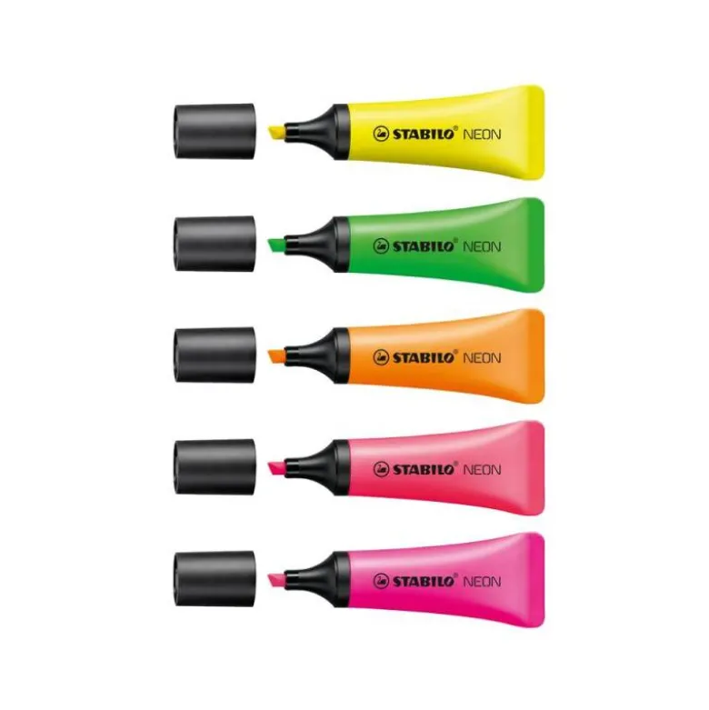 Rotulador stabilo fluorescente amarillo neon