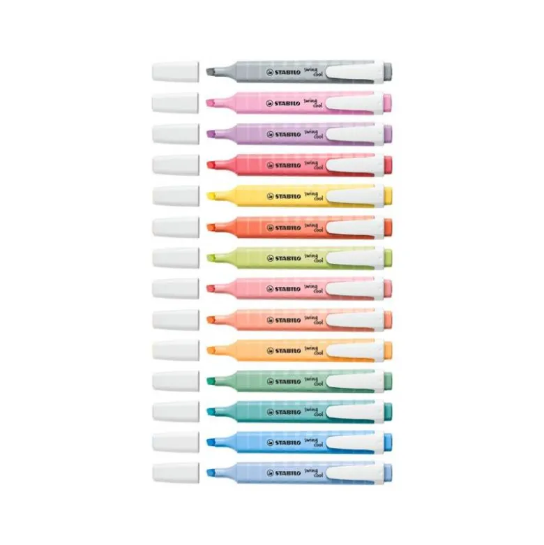 ROTULADOR STABILO FLUORESCENTE SWING COOL PASTEL ESTUCHE DE 4 UNIDADES COLORES SURTIDOS