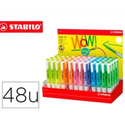 ROTULADOR STABILO FLUORESCENTE SWING COOL EXPOSITOR DE 48 UNIDADES COLORES SURTIDOS