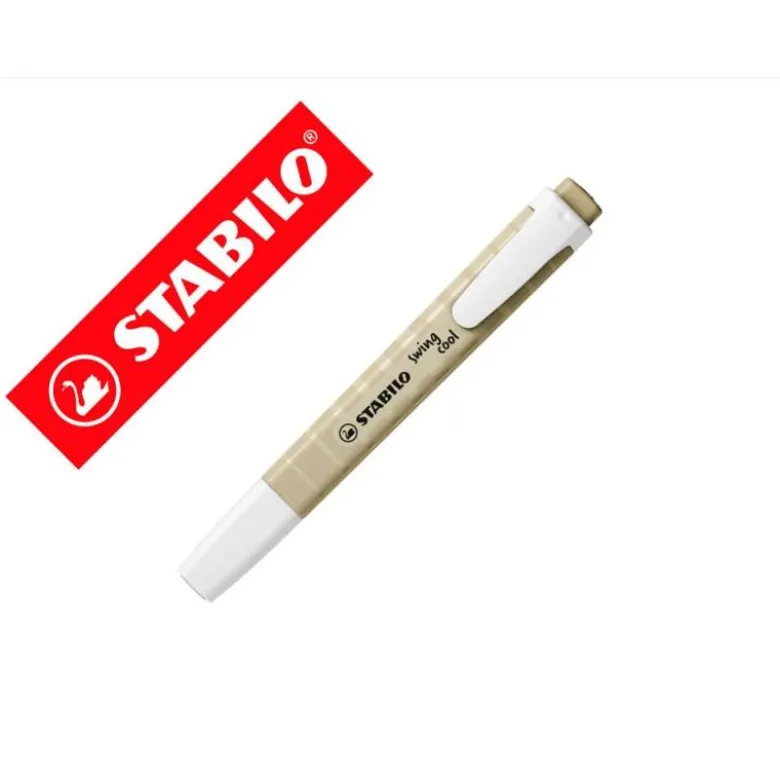 ROTULADOR STABILO FLUORESCENTE FINO SWING COOL NATURE COLORS VERDE BARRO