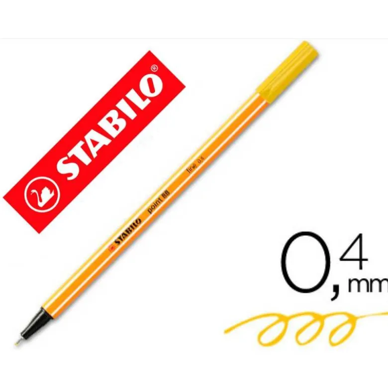 Rotulador Stabilo point 88/44 Amarillo