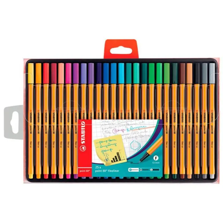 Rotulador Stabilo Point 88 Estuche 25 Colores