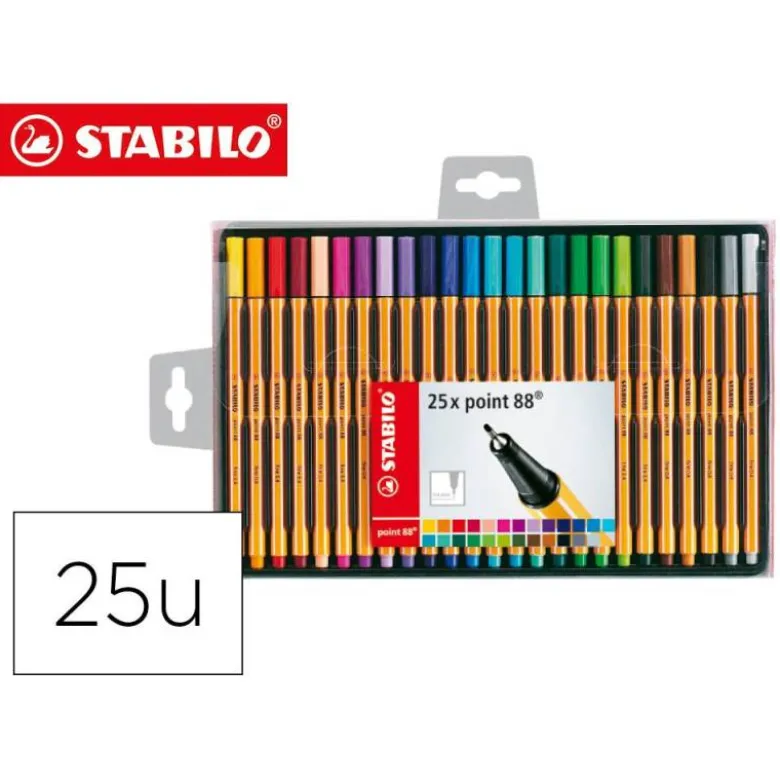 Rotulador Stabilo Point 88 Estuche 25 Colores