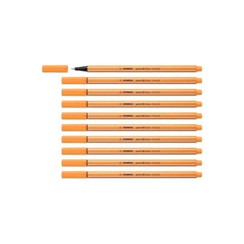 Rotulador Stabilo point 88/054 naranja neon