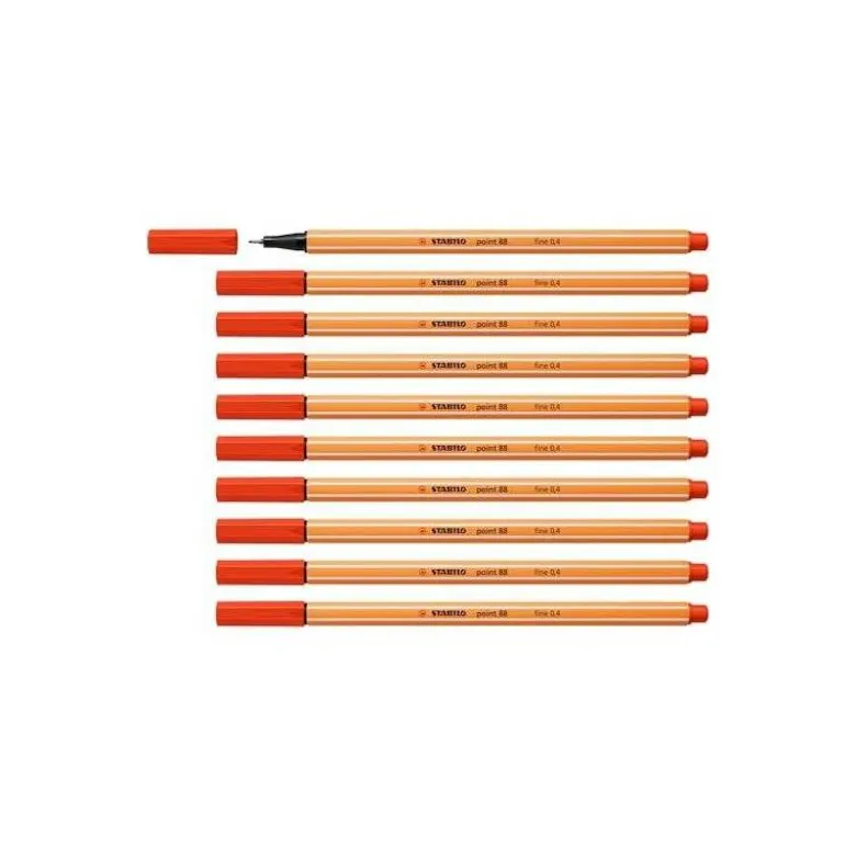 Rotulador Stabilo point 88/40 Rojo