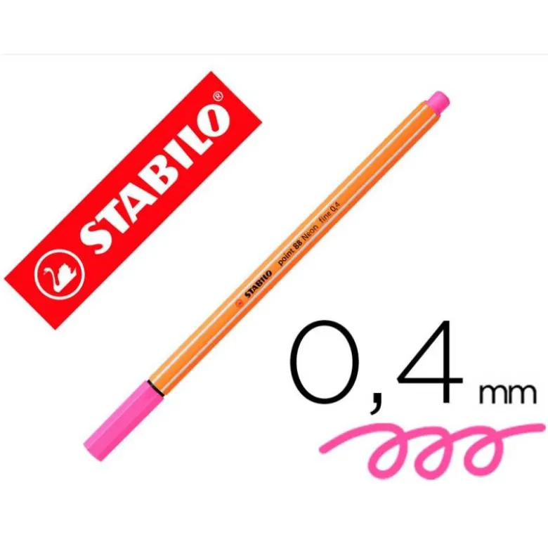 Rotulador Stabilo point 88/056 rosa neon