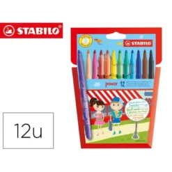 Rotulador Stabilo Power Punta Gruesa Caja 12 colores