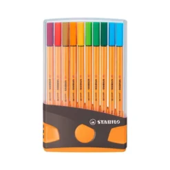 ROTULADOR STABILO PUNTA DE FIBRA POINT 88 COLOR PARADE ANTRACITA/NARANJA ESTUCHE DE 20 UNIDADES COLORES SURTIDOS