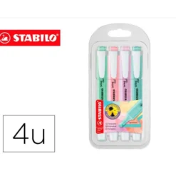 Rotulador Stabilo Swing Cool Pastel Fluorescente 4 unidades