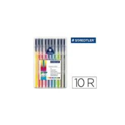 Rotulador Staedler Triplus punta fina triangular surtido pack 10