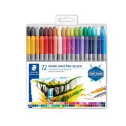 Rotulador Staedtler 3200 Doble Punta Fibra de Colores Surtidos Estuche de 72 unidades