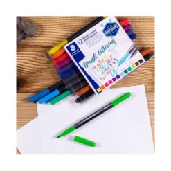 Rotulador Staedtler 3004 Doble Punta Hand Lettering Estuche de 12 colores