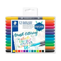 Rotulador Staedtler 3004 Doble Punta Hand Lettering Estuche de 12 colores