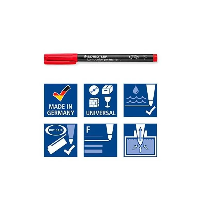 ROTULADOR STAEDTLER LUMOCOLOR RETROPROYECCION PUNTA DE FIBRA 318 CAJA DE 10 UNIDADES COLORES SURTIDOS