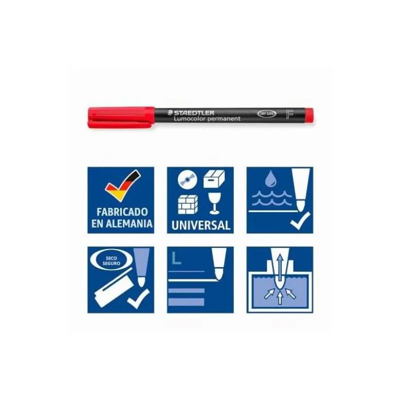 ROTULADOR STAEDTLER LUMOCOLOR RETROPROYECCION PUNTA DE FIBRA 318 ESTUCHE DE 8 UNIDADES COLORES SURTIDOS