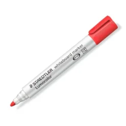 ROTULADOR STAEDTLER LUMOCOLOR 351 PARA PIZARRA BLANCA PUNTA REDONDA 2 MM RECARGABLE COLOR ROJO