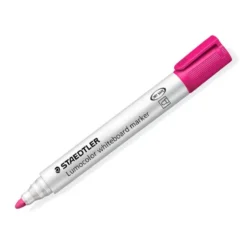 ROTULADOR STAEDTLER LUMOCOLOR 351 PARA PIZARRA BLANCA PUNTA REDONDA 2 MM RECARGABLE COLOR ROSA