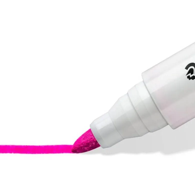 ROTULADOR STAEDTLER LUMOCOLOR 351 PARA PIZARRA BLANCA PUNTA REDONDA 2 MM RECARGABLE COLOR ROSA