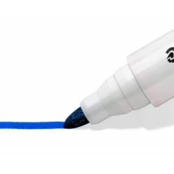 ROTULADOR STAEDTLER LUMOCOLOR 351 PARA PIZARRA BLANCA PUNTA REDONDA 2 MM RECARGABLE COLOR AZUL