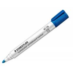 ROTULADOR STAEDTLER LUMOCOLOR 351 PARA PIZARRA BLANCA PUNTA REDONDA 2 MM RECARGABLE COLOR AZUL