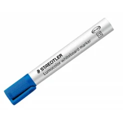 ROTULADOR STAEDTLER LUMOCOLOR 351 PARA PIZARRA BLANCA PUNTA REDONDA 2 MM RECARGABLE COLOR AZUL