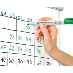 ROTULADOR STAEDTLER LUMOCOLOR 351 PARA PIZARRA BLANCA PUNTA REDONDA 2 MM RECARGABLE COLOR VERDE CLARO