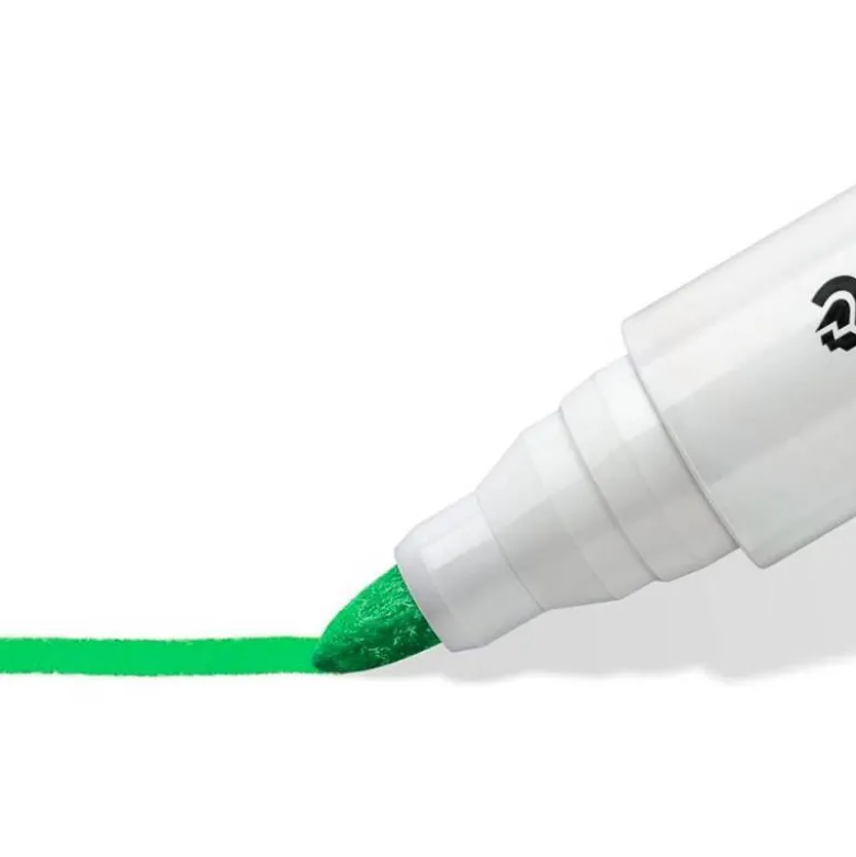 ROTULADOR STAEDTLER LUMOCOLOR 351 PARA PIZARRA BLANCA PUNTA REDONDA 2 MM RECARGABLE COLOR VERDE CLARO