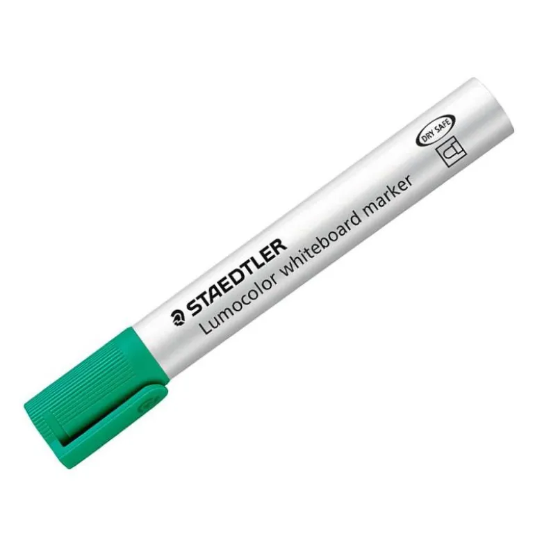 ROTULADOR STAEDTLER LUMOCOLOR 351 PARA PIZARRA BLANCA PUNTA REDONDA 2 MM RECARGABLE COLOR VERDE CLARO