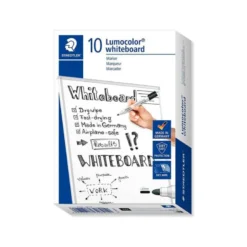 ROTULADOR STAEDTLER LUMOCOLOR 351 PARA PIZARRA BLANCA PUNTA REDONDA 2 MM RECARGABLE COLOR NEGRO
