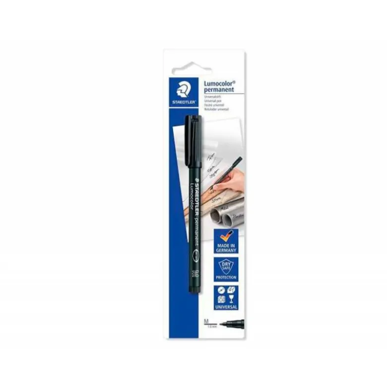 ROTULADOR STAEDTLER LUMOCOLOR RETROPROYECCION PUNTA DE FIBRAPERMANENTE 317-9 NEGRO PUNTA MEDIA REDONDA 0.8-1 MM