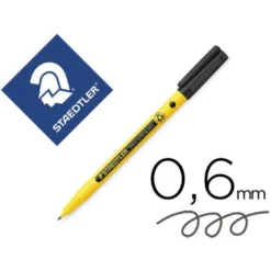 ROTULADOR STAEDTLER NORIS WRITING PEN 307 TINTA BASE DE AGUA PUNTA FINA TRAZO 0,6 MM NEGRO