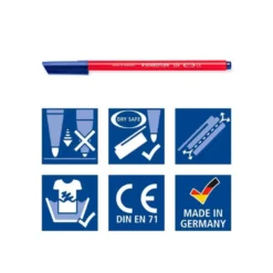 Rotulador Staedtler Slim Noris Club punta fina caja 10 rotuladores lavables