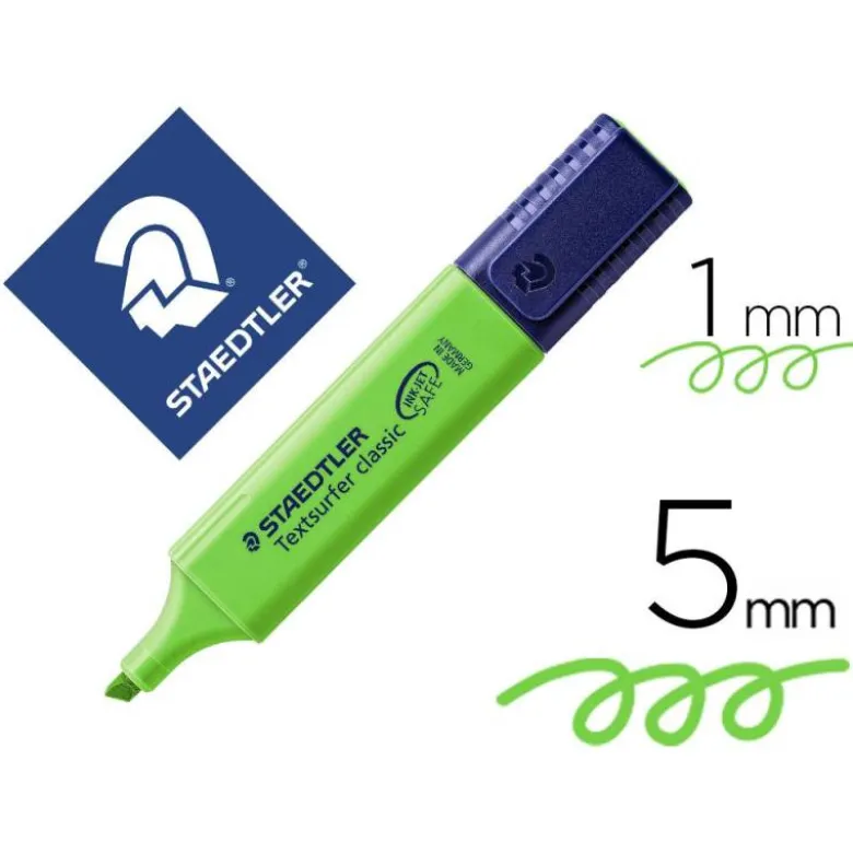 Rotulador Staedtler Textsurfer Classic 364 Fluorescente Color Verde