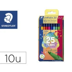 ROTULADOR STAEDTLER TRIPLUS HAPPY ESTUCHE DE 10 UNIDADES COLORES SURTIDOS