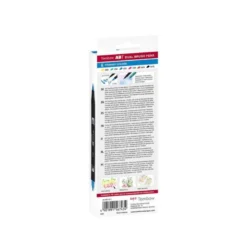 ROTULADOR TOMBOW ACUARELABLE DOBLE PUNTA FINA/PINCEL COLORES PRIMARIOS CAJA DE 6 UNIDADES COLORES SURTIDOS
