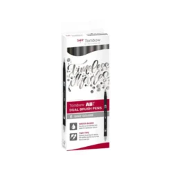 ROTULADOR TOMBOW DUAL BRUSH DOBLE PUNTA PINCEL GAMA DE GRISES ESTUCHE DE 6 UNIDADES