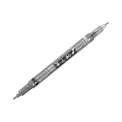 ROTULADOR TOMBOW FUDENOSUKE TINTA BASE DE AGUA DOBLE PUNTA BLANDA COLOR GRIS/NEGRO