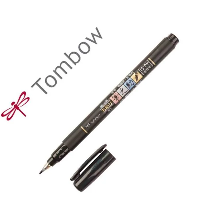ROTULADOR TOMBOW PUNTA PINCEL DUAL FUDENOSUKE PUNTA BLANDA TINTA BASE DE AGUA NEGRO