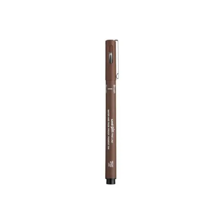 ROTULADOR UNIBALL PIN BR-200 PUNTA DE PINCEL FINO SEPIA