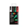 ROTULADOR UNI POSCA PC-5M/4C ESTUCHE DE 4 UNIDADES COLORES NAVIDAD SURTIDOS
